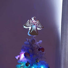 Load image into Gallery viewer, EAMBRITE Christmas Tree Topper Silver Angel Tree Topper Projector with Multi-colour Ripple Effect Plug in for Indoor Outdoor Christmas Tree Decoration