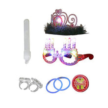 Load image into Gallery viewer, PEIDUO Birthday Party Supplies with Light, Bulb Necklace, Brooch, Glasses Glow Sticks Party Decorations for Girls