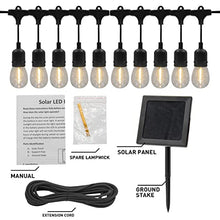Load image into Gallery viewer, Vanthylit Solar String Lights Outdoor Waterproof, LED Shatterproof Edison String Lights, Outside Lights for Patio Solar Powered