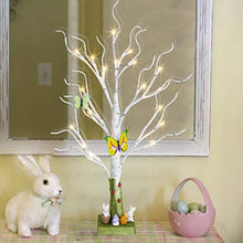 Load image into Gallery viewer, EAMBRITE Easter Tree White Twig Tree Lights with Bunnies Easter Decorations Gift for Kids (2ft/60cm)