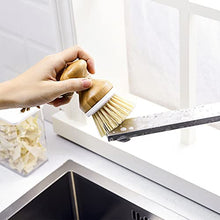 Load image into Gallery viewer, EAMBRITE Scrub Brushes Bamboo Dish Brush Wooden Cleaning Scrubbers Set for Pots Pans Kitchen Sink Vegetables Washing, Set of 3