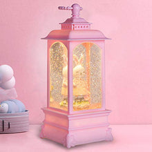 Load image into Gallery viewer, PEIDUO Lighted Easter Lantern Snow Globe Music Boxes Animated , Easter Bunny Lamp Lantern for Home Decoration, Holidays Home Decor, Tabletop Decorative and Gift,3 AA Battery or USB