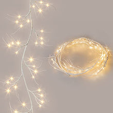 Load image into Gallery viewer, EAMBRITE Christmas Decorations 1.8m White Garland with 48 Warm White Lights Waterproof Pre-Lit Vine Twig Plug in for Indoor Outdoor Home Garden Party Decoration