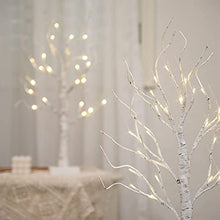 Load image into Gallery viewer, PABIPABI Home Decorations 2 Pack Lighted Birch Tree 24 LED 24'' Christmas Tree Bonsai Tree Artificial Tree Lights Battery Powered Timer Tabletop Ceterpieces Tree for Home Party Wedding Decor