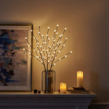 Load image into Gallery viewer, Vanthylit 3PK Twig Lights 76cm Decorative LED Twigs with Frosted Berries Garden Stake Branch Lights with 60 Warm White LEDs Mains Powered for Indoor Outdoor Christmas Decoration