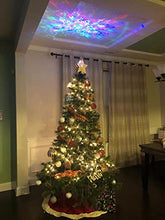 Load image into Gallery viewer, EAMBRITE 23 cm Weihnachtsbaum Stern Deckel Hohle Christbaumspitze Weihnachtsbaumspitze Goldene Sternschale Mit Rotierendem Magischem Mehrfarbigem Wasserwellenprojektor Für Weihnachtlicher Baumschmuck