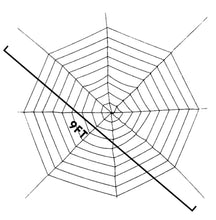 Load image into Gallery viewer, PABIPABI Halloween Giant Spider Web Decoration-9FT Round Fake Spider Elastic Belt Props for Indoor and Outdoor Halloween Decor Party Decoration (Black)