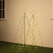 Load image into Gallery viewer, Eambrite Pre Lit 3D Christmas Tree Decoration Light up with 185 Warm White LEDs Battery Powered for Outdoor Garden Xmas Decorations and Indoor Décor