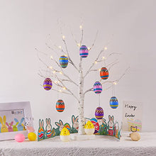 Load image into Gallery viewer, Easter Decor, Vanthylit Pre-lit Easter Egg Floral Tree Lights with Timer, 2FT Easter Table Centerpiece Decoration, LED Birch Tree with Light, Easter Egg Tree for Table, Easter Decorations for The Home