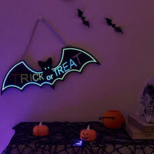 Load image into Gallery viewer, EAMBRITE EL Neon Halloween Bat Animation Light Trick or Treat Halloween Sign for Home Window School Office Party Decor Halloween Indoor Decoration