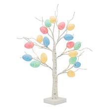 Load image into Gallery viewer, DELICHTER Osterdeko Osterbaum mit 18 bunten Ostereier, 24 warmweiß LEDs batteriebetriebener künstlicher Baum, Osterzweige Osterdekoration für innen Deko Frühling