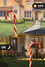 Load image into Gallery viewer, Vanthylit Outdoor Christmas Decoration 8PK Candy Cane Lights with 64 LEDs Pathway Christmas Markers with 8 Modes Plug in for Yard Garden Lawn (44cm)