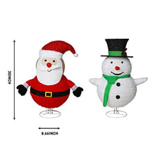 Load image into Gallery viewer, PEIDUO Light up Santa Claus and Snowman Suit,30 Inch Height with 100 Warm White Lights, Pre Lit Collapsible Christmas Decorations for Indoor Outdoor Holiday Yard Porch Patio Bedroom Lawn Garden Décor