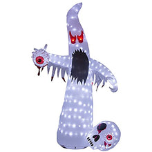 Load image into Gallery viewer, Vanthylit Halloween Inflatable White Ghost Outdoor Decoration with 10FT 220LT Build-in Cool White LED Lights,Blow Up White Ghost with Eye and Skull for Halloween Decorations Outdoor Yard Garden Lawn