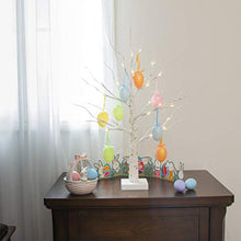 Load image into Gallery viewer, EAMBRITE Easter Egg Tree with Lights Timer Battery Operated White Twig Tree with Easter Decorations Decor for Home and Party (60cm/2ft)