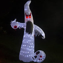 Load image into Gallery viewer, Vanthylit Halloween Inflatable White Ghost Outdoor Decoration with 10FT 220LT Build-in Cool White LED Lights,Blow Up White Ghost with Eye and Skull for Halloween Decorations Outdoor Yard Garden Lawn