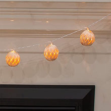 Load image into Gallery viewer, Eambrite LED Batteriebetrieben Innen Lichterkette, Lichterkette Rattan Ball für Weihnachten Hochzeit 1,65M,Lichterkette Boho Warmweiß Party Deko