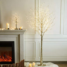 Load image into Gallery viewer, EAMBRITE 7FT 306LT LED Champagne Gold Floor Standing Tree with Fairy Lights for Home Holiday Birthday Wedding Party Decor