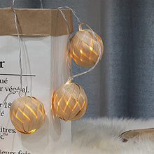 Load image into Gallery viewer, Eambrite LED Batteriebetrieben Innen Lichterkette, Lichterkette Rattan Ball für Weihnachten Hochzeit 1,65M,Lichterkette Boho Warmweiß Party Deko