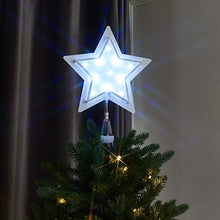 Load image into Gallery viewer, EAMBRITE Double-Layer Star Treetop with Flashing LEDs Christmas Tree Topper Star Lights (27 cm/Cool White)