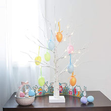 Load image into Gallery viewer, Easter Decorations EAMBRITE 24IN 24LT Easter Tree with 10 Egg Ornaments Timer Battery Operated Tabletop Tree Centerpiece Table Decorations for The Home Spring Party Wedding