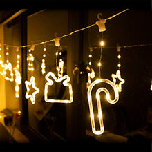 Load image into Gallery viewer, EAMBRITE 9FT 120LT LED Curtain Lights Outdoor String Lights Decorations for Christmas Wedding Party Indoor Outdoor