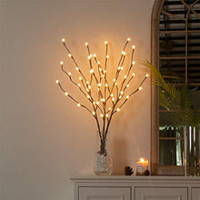 Load image into Gallery viewer, Vanthylit Lighted 30'' 3PK Twig Branches with Frosted Ball 60LED Pathway Lights Waterproof Adapter Brown Willow Branch Lights for Outdoor and Indoor Decor