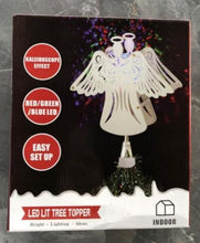 Load image into Gallery viewer, EAMBRITE Christmas Tree Topper Silver Angel Tree Topper Projector with Multi-colour Ripple Effect Plug in for Indoor Outdoor Christmas Tree Decoration