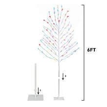 Load image into Gallery viewer, Vanthylit Pre-lit White Tree Light with 6FT 135LED Frosted Ball Ornaments RGB and Warm White for Christmas Party Wedding Decorations Indoor Outdoor