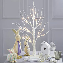 Load image into Gallery viewer, Easter Decorations, Vanthylit Pre-lit Easter Tree Lights with Timer, LED Birch Tree Battery Operated, 2FT Easter Table Centerpiece Decoration, Easter Decorations for The Home