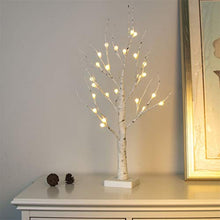 Load image into Gallery viewer, Vanthylit Pre-lit 2FT 24LED Birch Table Tree Lights with Timer LED Bonsai Tree Centerpiece Decoration Table Lamp for Home Wedding Holiday