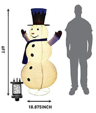 Load image into Gallery viewer, Vanthylit Pre-Lit Collapible Snowman Clearence 6FT Light up Snowman Christmas Decorations with Warm White LEDs Plush Snowman Christmas Light Figure Ornament for Home Indoor and Outdoor Decor(Plug in)