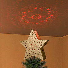 Load image into Gallery viewer, PEIDUO Christmas Clearance 9" Christmas Star Tree Topper with Rotating Magic Eye Projector for Crown Xmas Tree Topper Decoration