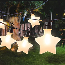 Load image into Gallery viewer, EAMBRITE Star String Lights Outdoor, Waterproof Hanging Star Lights Connectable, 32 FT 10 Stars LED Twinkle Lights for Indoor, Outdoor, Bedroom, Easter, Christmas, Ramadan, Patio, Garden Decorations