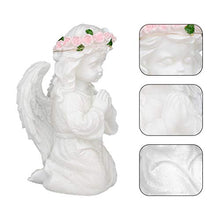 Load image into Gallery viewer, Eambrite Graceful Angel Praying with Rose Wreath LED Angle Ornament Christmas Lights Gift Present for Mothers Nana Grandma