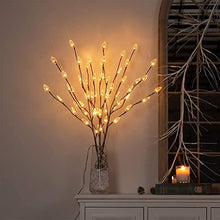 Load image into Gallery viewer, Vanthylit Lighted 3PK Twig Branches Light with Clear Leaf 30'' 60LED Pathway Lights Waterproof Adapter Brown Willow Branch Lights for Outdoor and Indoor Deco
