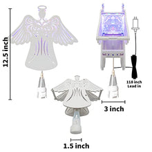 Load image into Gallery viewer, PEIDUO Christmas Clearance 11" RGB Praying Angel Tree Topper with Built-in Rotating Ripple Projector for Crown Xmas Tree Topper Decoration
