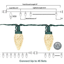 Load image into Gallery viewer, EAMBRITE 50LT C9 Christmas String Lights120V UL Certified for Patio Christmas Tree Garden Yard Indoor and Outdoor, Green Wire