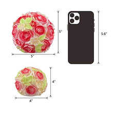Load image into Gallery viewer, Vanthylit Set of 2 Pretty Blossom Ball Candles Battery Operated with Timer Handmade with Real Wax Flameless Flickering Candle Table Lamp Ornaments for Gift Valentine and Wedding Décor