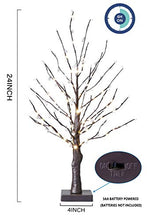 Load image into Gallery viewer, EAMBRITE Lighted Wedding Centerpiece Tree 24IN 52LT Brown Twig Tree with Transparent Jewelry and Small White Beads Ornaments for Party Birthday Home Decoration Indoor Use
