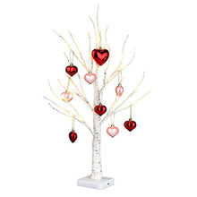 Load image into Gallery viewer, EAMBRITE 2FT White Birch Tree Battery Operated Tabletop Love Tree Decorative Home Wedding Party