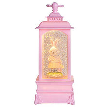 Load image into Gallery viewer, PEIDUO Lighted Easter Lantern Snow Globe Music Boxes Animated , Easter Bunny Lamp Lantern for Home Decoration, Holidays Home Decor, Tabletop Decorative and Gift,3 AA Battery or USB