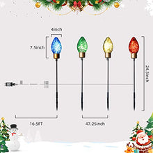 Load image into Gallery viewer, PEIDUO 4PK Christmas Bulb Pathway Lights with 40 LED Bulbs Decoration for Holiday Christmas Stake Lights on Outdoor Patio Yards Driveways Pathways