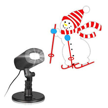 Load image into Gallery viewer, EAMBRITE Christmas Led Snowman Skiing Projector Lights Waterproof Animated Projector Decorations for Xmas Holiday Theme Party Indoor Outdoor Use