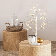 Load image into Gallery viewer, PABIPABI Easter Decorations for The Home, 2FT Easter Table Centerpiece Decoration Lighted Birch Tree, Battery Powered Easter Tree Timer (Warm White)