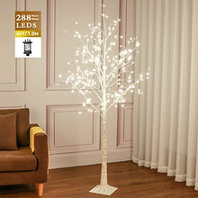 Load image into Gallery viewer, EAMBRITE 6FT White Christmas Tree Lights Pre-Lit Birch Twig Tree with 288 Warm White LEDs Mains Powered Tree Decorations Waterproof for Christmas Home Party Wedding