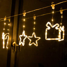 Load image into Gallery viewer, EAMBRITE 9FT 120LT LED Curtain Lights Outdoor String Lights Decorations for Christmas Wedding Party Indoor Outdoor