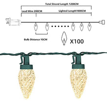 Load image into Gallery viewer, Eambrite Christmas Lights 100 LED 10m/32ft Fairy Lights Plug in, Indoor Outdoor Christmas Tree Lights String Lights, Outside Lights for Xmas/Home/Party/Christmas Decorations Warm White – Green Cable