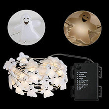 Load image into Gallery viewer, EAMBRITE Halloween Lights Set of 3 Themed Fairy Lights with 30 LED Pumpkin Bat and Ghost Indoor Halloween Decorations Battery Powered with 8 Lighting Modes Waterproof Decor for Indoor and Outdoor