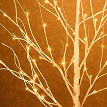 Load image into Gallery viewer, EAMBRITE White Christmas Twig Trees Set of 6FT, 5FT Birch Tree with Warm White LEDs Timer Mains Powered with Waterproof Adaptor for Outdoor and Indoor Christmas Decorations